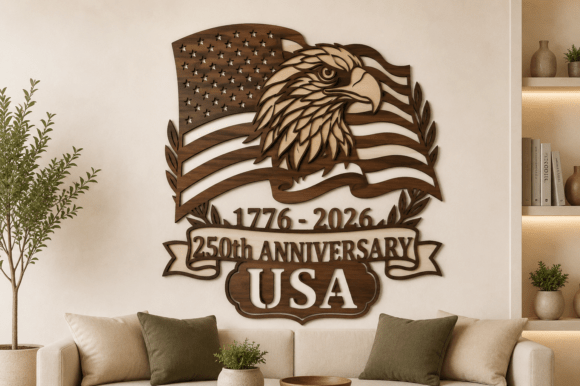 American 250th Anniversary Laser Cut SVG – A Versatile Design for Creative Projects