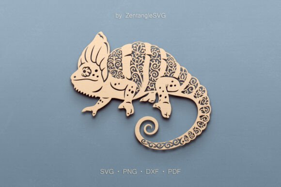Chameleon SVG Paper Cut Laser Cutting