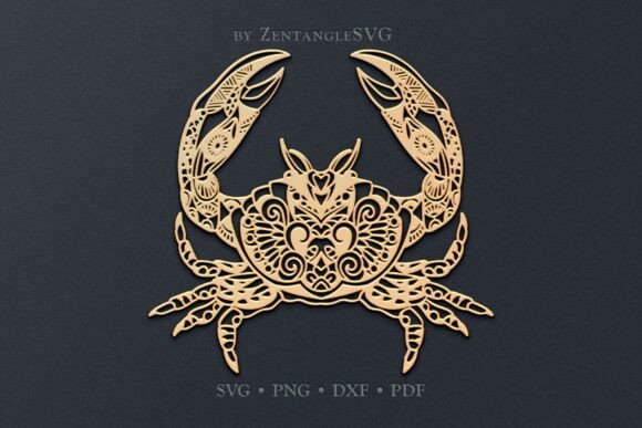 Crab SVG Paper Cut Laser Cutting