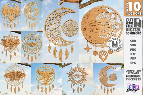 Dream Catcher Laser Cut Bundle Boho: Elevating Digital Craft with Precision Design