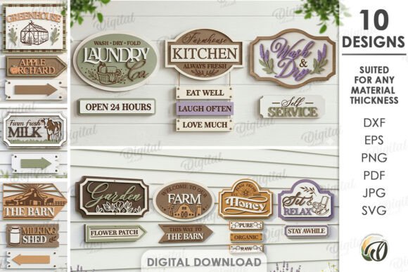 Evaluating the Farmhouse Directional Signs Bundle Laser for Custom Home Projects