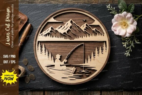 Mountain Lake Scene Laser Cut SVG: A Detailed Evaluation for Creative Professionals