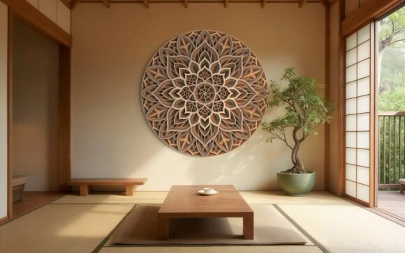 Multi-layered Circular Wooden Mandala