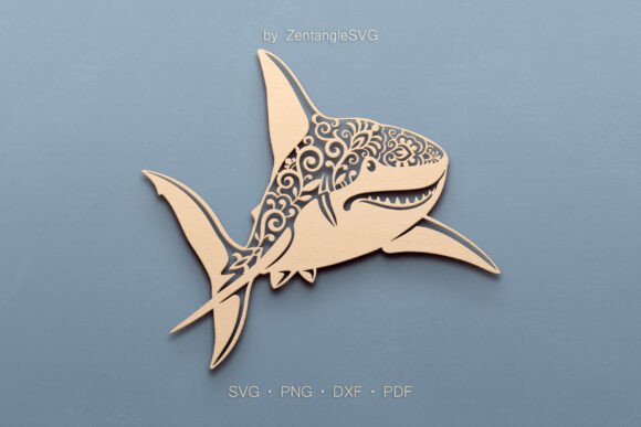 Shark SVG Paper Cut Laser Cutting: Integrating Intricate Digital Templates into Creative Workflows