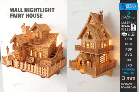 Transform Your Space with the Fairy House Wall Nightlight Laser Bundle